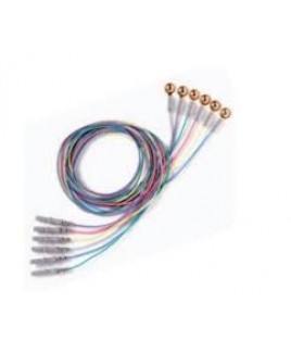 Reusable Tangle Free 10mm EEG Cup Electrode - Gold 59" (1.5m)